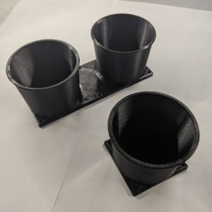 Universal Bolt-On Single/Double Cupholder, Integrated Mounting Flange