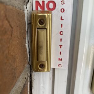 No Soliciting Doorbell Sign Kit (2-pack)