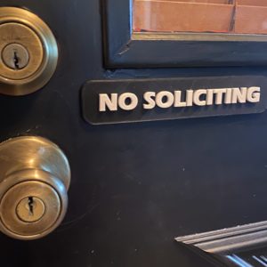 No Soliciting Magnetic Sign
