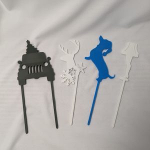 Winter Themed Stake Decoration (4 Pack)